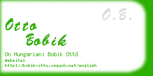 otto bobik business card